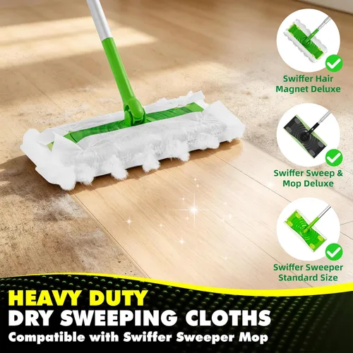 Vista 3 de Paños secos resistentes compatibles con trapeador Swiffer, trapeador
