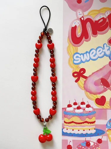 Vista 33 de Drawwind Correa con cuentas para teléfono con pulsera universal, cordón para teléfono celular lindo, pulsera de muñeca con cuentas, cadena de hilo