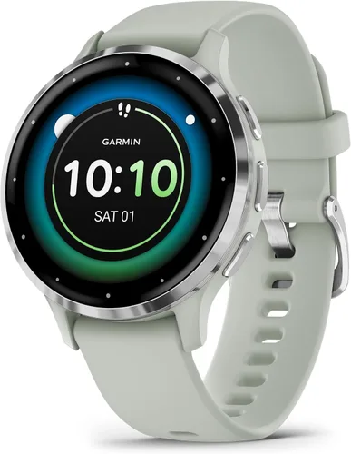 Vista 12 de Garmin Venu 3S Bisel de acero inoxidable dorado suave, reloj inteligente con pantalla táctil AMOLED de 1.2 pulgadas, con estuche de 41 mm