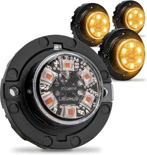 Vista 13 de Lamphus SnakeEye III - Luz estroboscópica de posición oculta [SAE Clase 1] [IP67 Impermeable] [72 Modos de flash] [Función TBT] Luces de advertencia