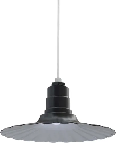 Vista 40 de Steel Lighting Co. Colgante Eagle Rock Lámpara montada en el techo Onda radial de 16 pulgadas vástago de 12 pulgadas Acero resistente