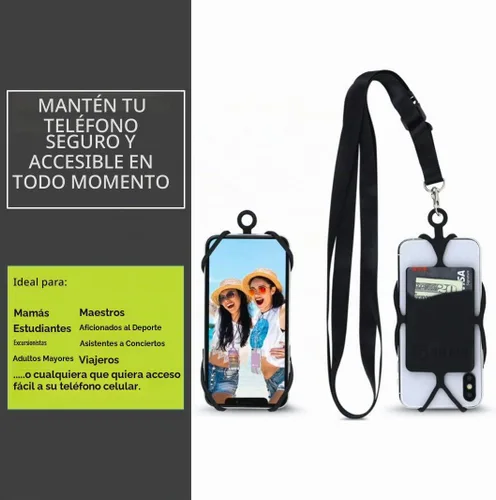 Vista 3 de Gear Beast - Correa universal cruzada con bolsillo para teléfono celular compatible con iPhone, Galaxy y la mayoría de los teléfonos inteligentes
