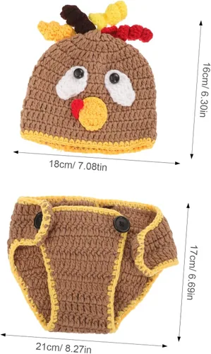 Vista 4 de Didiseaon 1 conjunto de ropa de fotografía para bebé, trajes para niños, pantalones cortos recién nacidos, accesorios de fotos de Papá Noel, disfraz