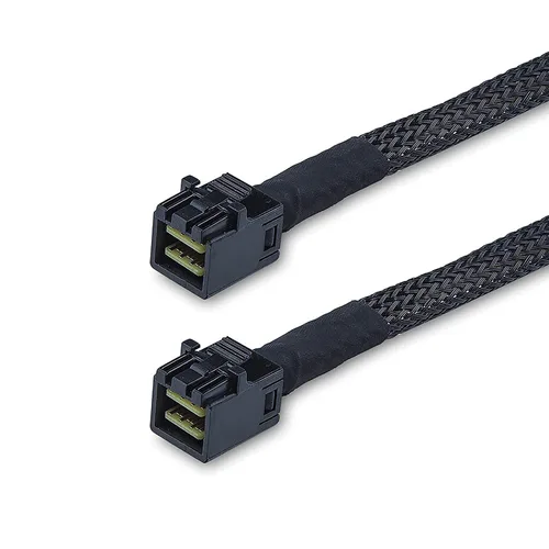 Vista 6 de 10Gtek SFF-8643 a SFF-8643 12G Mini SAS HD Cable interno con banda lateral, para placa trasera NVMe/controlador RAID, 100 ohmios, recto a recto, 1.0