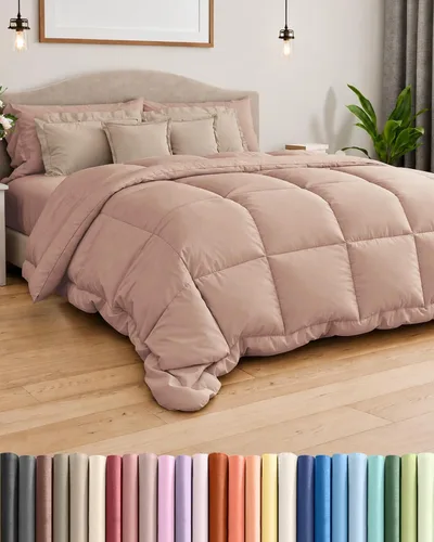 Vista 17 de Comforter Twin Size - Down Alternative Duvet Insert - White, 68" x 88" 01-Blanco