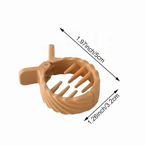 Vista 2 de 8 pinzas para el cabello con hebilla de cola de caballo mate grande, clip de garra de cola de caballo alta, accesorios antideslizantes