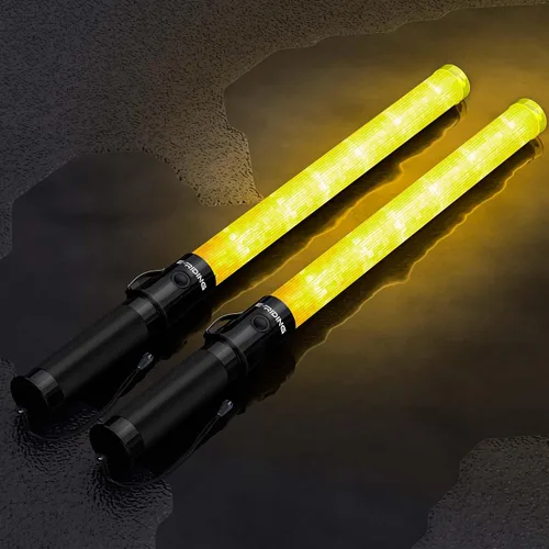 Vista 27 de E-riding Varita de Tráfico con Luz de Seguridad de 21 pulgadas Alta Visibilidad, Duradera, Portátil Varita de Control de Tráfico con 3 Modos