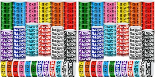 Vista 7 de Teling 1200 pulseras de papel con más de 21 unidades, eventos impermeables Multi