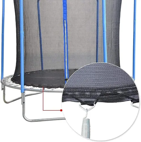 Vista 5 de Red de seguridad de repuesto para cama elástica, 12 pies, resistente a los rayos UV, malla envolvente con cremalleras y hebillas, se adapta a