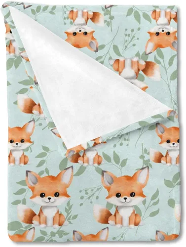 Vista 11 de Manta de bebé de animales lindos para niños y niñas, lindo oso, mapache, ciervo, conejo, erizo, manta retro de franela floral, manta de recepción