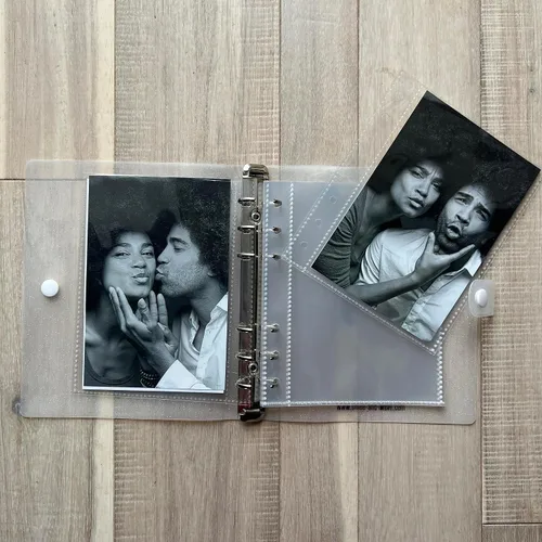 Vista 36 de Álbum de Fotos de Cabina de Fotos 2x6 - Cuaderno con Purpurina de 6 Anillos Carpeta Brillante con 20 Fundas para Fotos de 2 por 6 - Se Adapta a 80