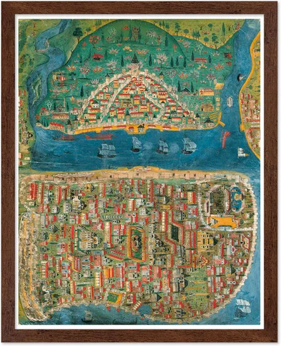 Vista 12 de Poster Master Póster retro de viaje con mapa monumental vintage de Florencia, arte italiano, gran regalo para hombres, mujeres, amantes