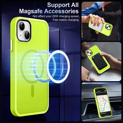 Vista 198 de MOCCA - Funda magnética resistente para iPhone XR de 6.1 pulgadas, compatible con MagSafe, funda con protección contra caídas de grado militar