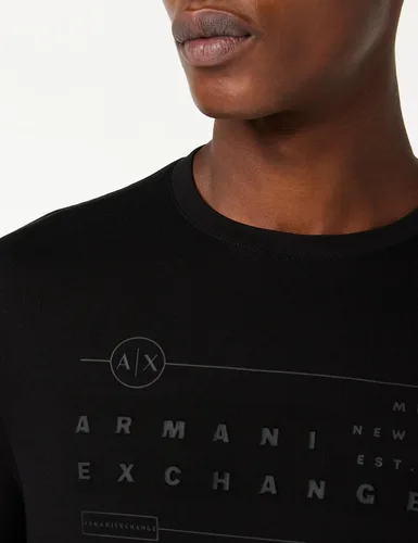 Vista 3 de AX ARMANI EXCHANGE Men's Regular Fit Tonal Logo Tee