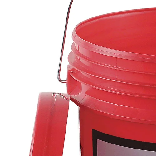 Vista 3 de AFF Cubo resistente de 5 galones con tapa, rojo, 1 paquete, AFFBUCKET