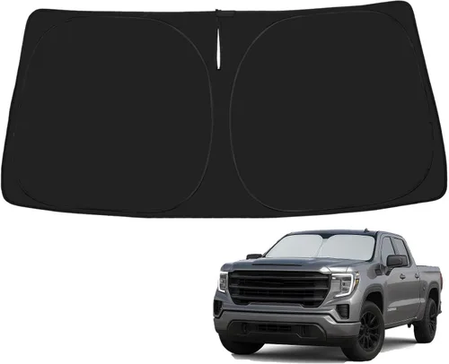 Vista 250 de Proadsy Parasol para parabrisas Rivian R1S 2022-2025 2026 de 4 capas plegable, protector de parasol frontal que bloquea los rayos UV, mantiene