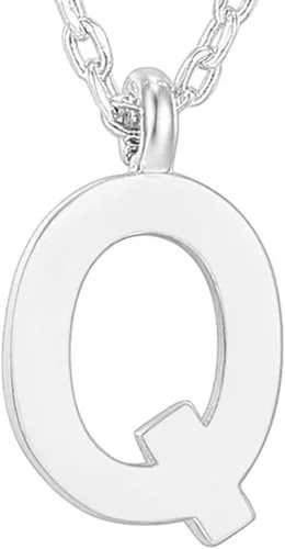 Vista 3 de PAVOI - Collar con dije de inicial chapado en oro de 14quilates, collar de letra para mujer