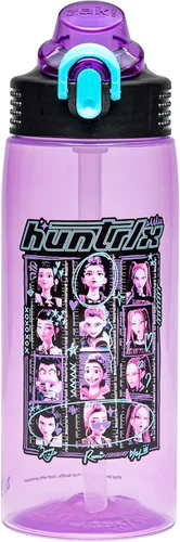 Vista 15 de Zak Designs Barbie Sage - Botella de agua para niños con popote a prueba