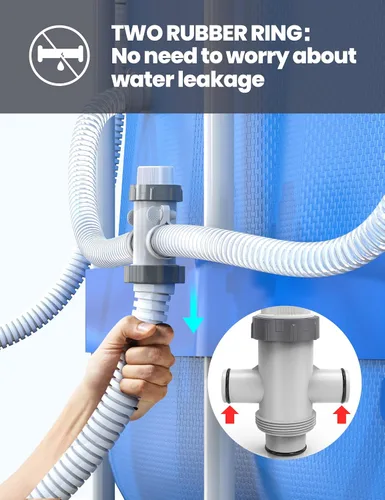 Vista 5 de POOLHACKER Piezas de piscina sobre el suelo, piezas de repuesto para piscinas para válvula de émbolo, kit de piezas de repuesto de puertos