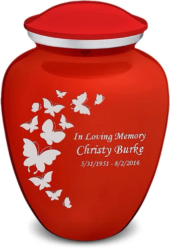 Vista 29 de Geturns Embrace Urnas de Cremación de Mariposa Personalizadas para Adultos para Cenizas Humanas I Urna Funeraria Grande Negra para Mujeres y Hombres