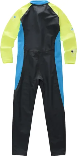 Vista 2 de LUCKYLUAN Traje de baño de cuerpo completo para niños y niñas, bloque de color, de una pieza, UPF 50, manga larga, protección contra erupciones