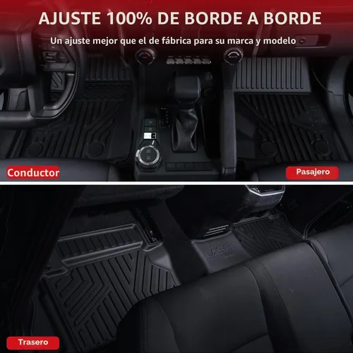 Vista 9 de LASFIT Alfombrillas para Toyota Tacoma 2005-2011 (solo compatible con DoubleCab AutoTran)