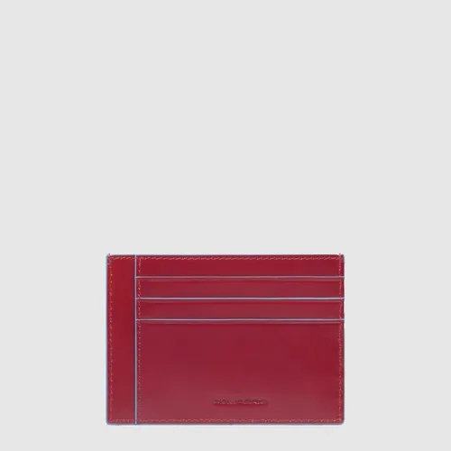 Vista 3 de Piquadro Estuche para tarjetas de crédito para hombre, impresión, talla única, Rojo -, Estuche para tarjetas de crédito