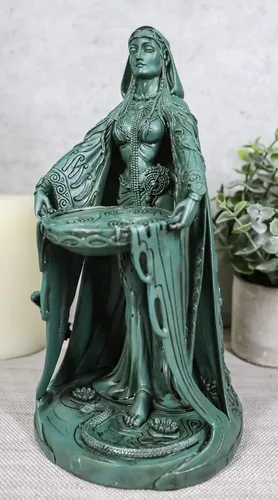 Vista 6 de Ebros Gift Figura irlandesa de triple diosa Danu Don Divina Fuente Femenina Sabiduría Riqueza Fuerza Estatua Luna Diosa