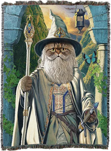 Vista 20 de Pure Country - Cobija tejida Catzilla Cat Godzilla, regalo divertido para los amantes de los gatos, puede ser un tapiz o una cobija, de Vincent HIE