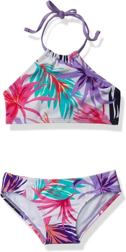 Vista 29 de Kanu Surf Mahina bikini halter de 2 piezas para niñas, traje de baño para playa mahina azul