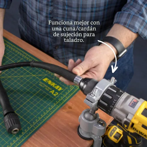 Vista 7 de ENKAY - Eje flexible resistente con portabrocas sin llave de 1/4 de pulgada, 56 pulgadas