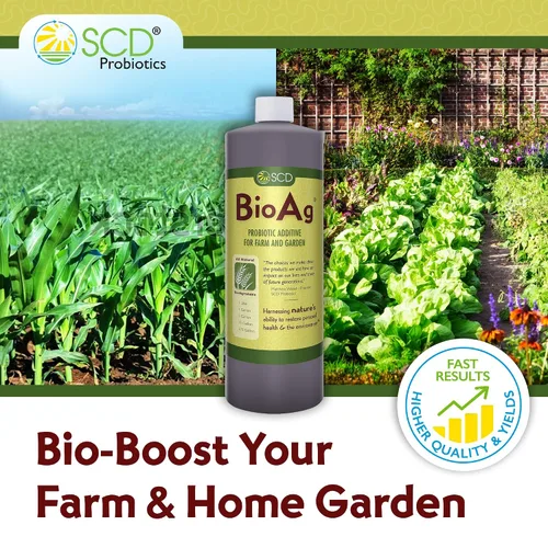 Vista 2 de SCD BioAg - Microbios orgánicos de suelo de granja y jardín, iniciador de compost con 12 cepas probióticas, súper concentrado vivo