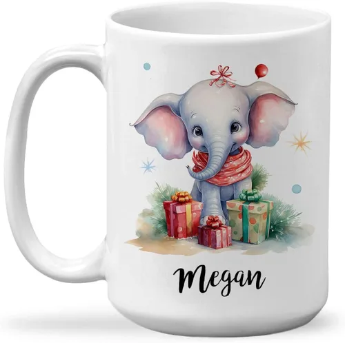 Vista 15 de Taza de regalo de invierno personalizada, taza de café con nombre personalizado con diseño de oso polar, taza de oso polar personalizada, regalo