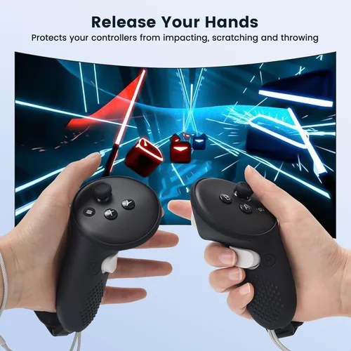 Vista 7 de Facial Interface & Face Cover Pad and Controller Grips Cover for MetaOculus Quest 3