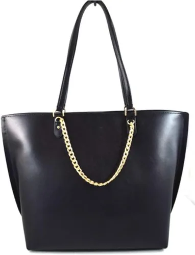 Vista 2 de Michael Kors Janine - Bolso convertible mediano de piel, color negro, Negro