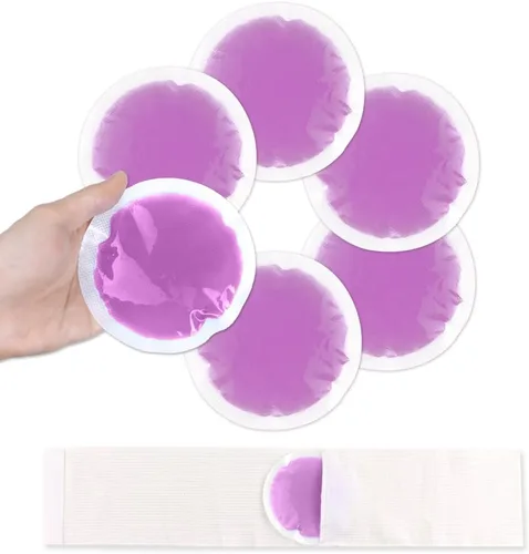 Vista 8 de NEWGO Paquetes pequeños de hielo para lesiones, paquete de 14 piezas de hielo redondo para la cara, paquete de gel frío y caliente circular