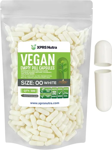 Vista 10 de XPRS Nutra Cápsulas vacías de tamaño 00 – 100 cápsulas veganas vacías – Pastillas vacías vegetarianas – Relleno de cápsulas vegetales DIY