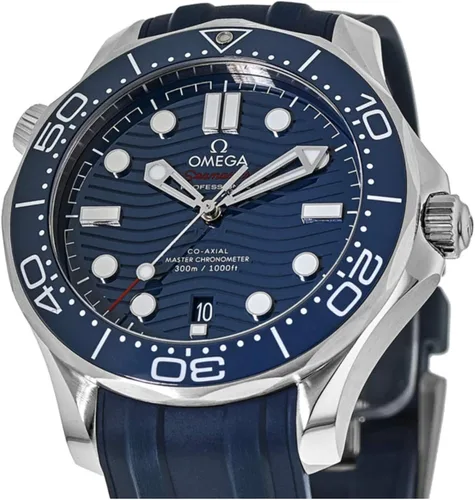 Vista 2 de Omega Seamaster - Reloj automático con esfera azul para hombre 21032422003001 Bobinado automático