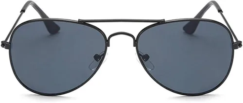 Vista 4 de Wodison Gafas de sol clásicas para niños y niñas lentes de sol reflectantes con marco de metal