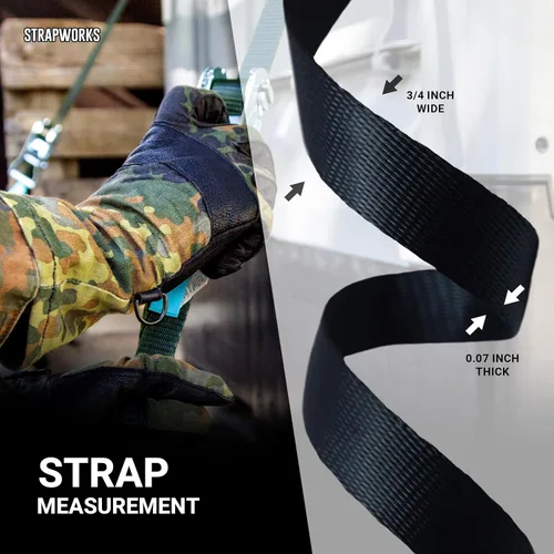 Vista 4 de Strapworks Rollo de correa de nailon resistente de 3/4 pulgadas para cinturón, mochila, eslinga, collar, correa, correas y más, 10, 20 o 50 yardas