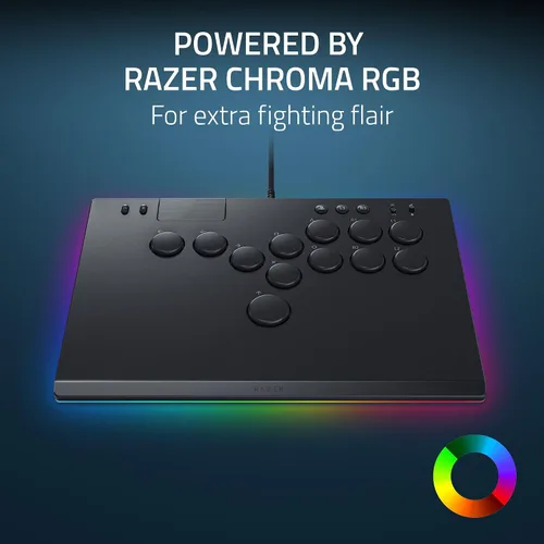 Vista 7 de Razer Kitsune All-Button Arcade Controller For PS5 PlayStation 5 & PC - Low-Profile Optical Switches - Slim Form Factor - Removable Top Plate