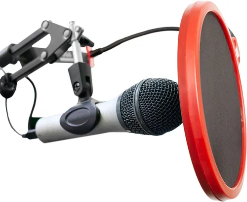 Vista 5 de Deco Gear Suspensión de micrófono con soporte de brazo de tijera y paquete de filtro pop