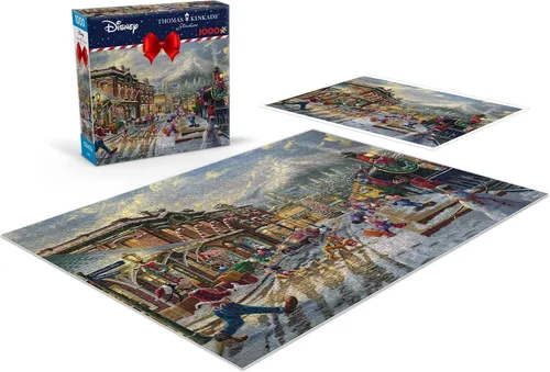 Vista 4 de Ceaco - Thomas Kinkade - Disney - Holiday - Candy Cane Express - Rompecabezas de 1000 piezas