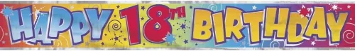 Vista 13 de Unique Party 10855-12ft Prism Happy 4th Birthday Banner