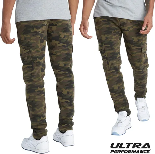 Vista 2 de Ultra Performance 3 Pack Mens Open Bottom Sweatpants with Pockets, Casual Sweatpants for Men