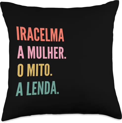 Vista 4 de Divertido diseño portugués de nombre - Iracelma Throw Pillow