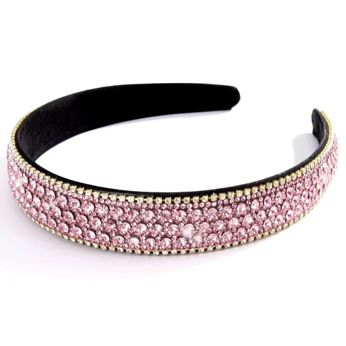 Vista 8 de Wecoe Diadema con diamantes de imitación para mujeres y niñas, azul, diadema de moda, antideslizante, brillante, cristal, diamante, banda fina