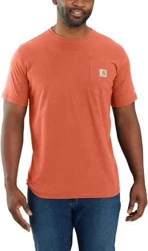 Vista 12 de Carhartt Para Hombre 104616 Force® Ajuste Relajado Peso Medio Manga Corta con Bolsillo Aventurine