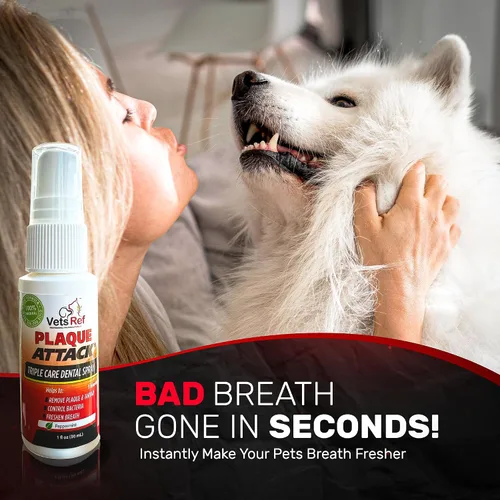 Vista 5 de Spray dental para mascotas, como se ve en la televisión, elimina la placa y el sarro, ayuda con la placa y el sarro y proporciona un aliento fresco