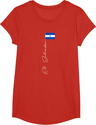 Vista 44 de Camiseta patriótica con bandera de El Salvador, Negro